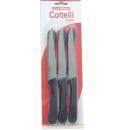 SET 6 COLTELLI PER BISTECCA IN ACCIAIO INOX CON MANICO COLORE NERO