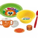 SERVIZIO PAPPA IN PLASTICA BABY 8 PEZZI IN SCATOLA REGALO COSMOPLAST