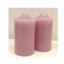 SET 2 CANDELE IN CERA A CILINDRO COLORATE