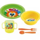 SERVIZIO PAPPA IN PLASTICA BABY 5 PEZZI IN COSMOPLAST